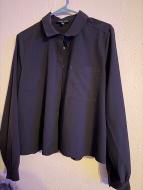Women’s Black Button-Up Shirt